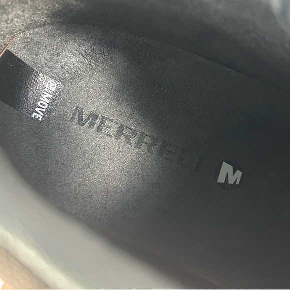 Merrell Berner Mid Waterproof Granite Distress Lace Trail Hiking Shoe Boot Men 8 - Picture 13 of 15